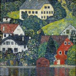 (명화) MK60-111 구스타프 클림트(Gustav Klimt)아테제 호수 근처 운터아크 집