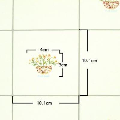 (타일시트지) 20413(D-HDC-113/꽃 바구니)(53cm x 1m)
