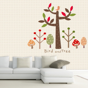 Bird and Tree(새와 나무) 뮤럴벽지 PP49-069