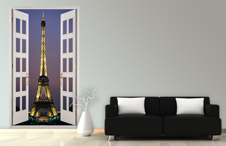 MA325242D01 : 파리의 에펠탑야경 (벽장식스티커/벽꾸미기/벽시트지/벽스티커)