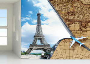 세계여행 에펠탑 뮤럴벽지 AT512769