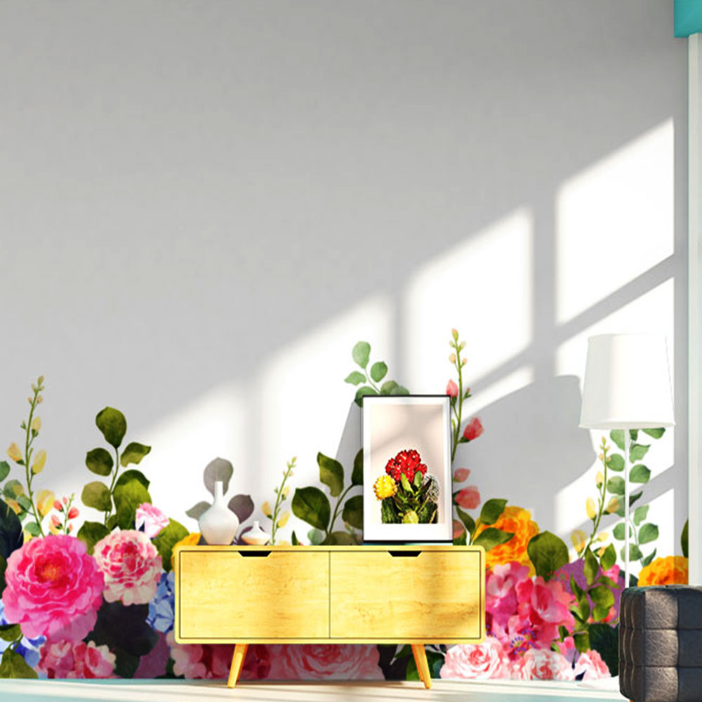 [Bj그림벽지] JJHA00-0007 봄의 수채화 꽃 뮤럴벽지